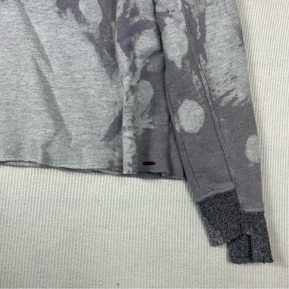 n:PHILANTHROPY Aries Women's Distressed Tie-Dye Print V-Neck Sweatshirt  MEDIUM - Picture 5 of 10
